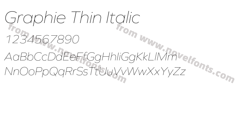 Graphie Thin ItalicPreview
