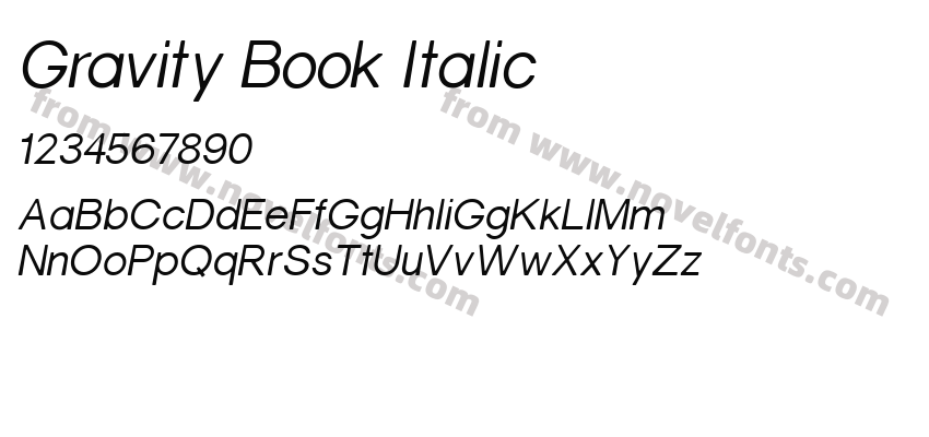 Gravity Book ItalicPreview