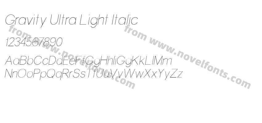 Gravity Ultra Light ItalicPreview