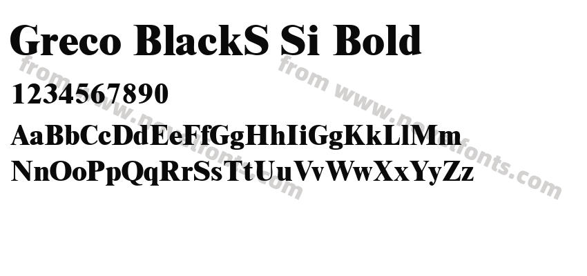 Greco BlackS Si BoldPreview