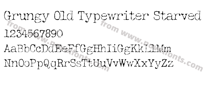 Grungy Old Typewriter StarvedPreview