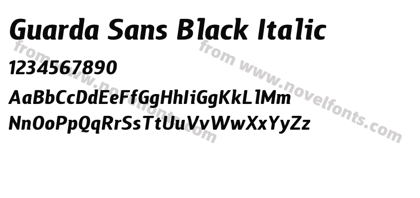 Guarda Sans Black ItalicPreview