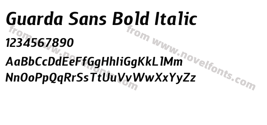 Guarda Sans Bold ItalicPreview
