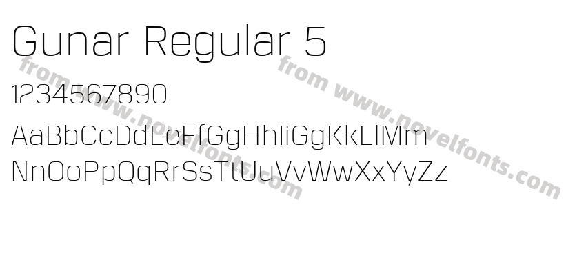 Gunar Regular 5Preview