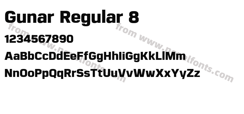 Gunar Regular 8Preview