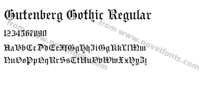 Gutenberg Gothic RegularPreview