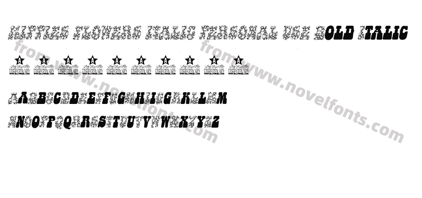 HIPPIES FLOWERS ITALIC PERSONAL USE Bold ItalicPreview