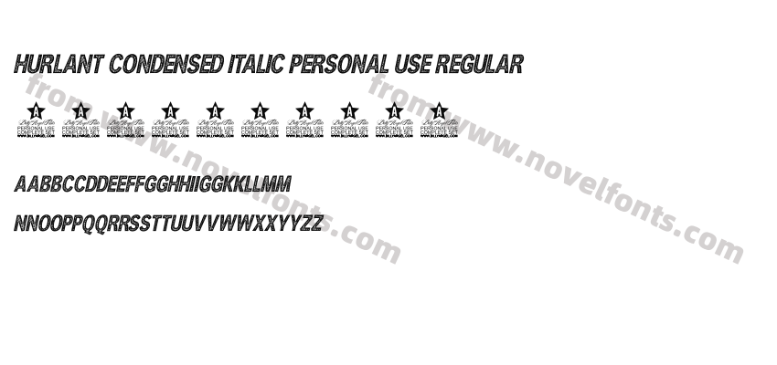 HURLANT CONDENSED ITALIC PERSONAL USE RegularPreview