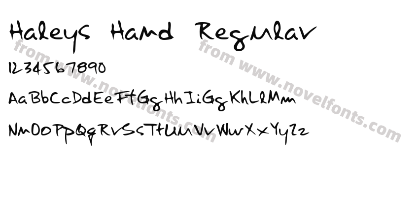 Haleys Hand RegularPreview