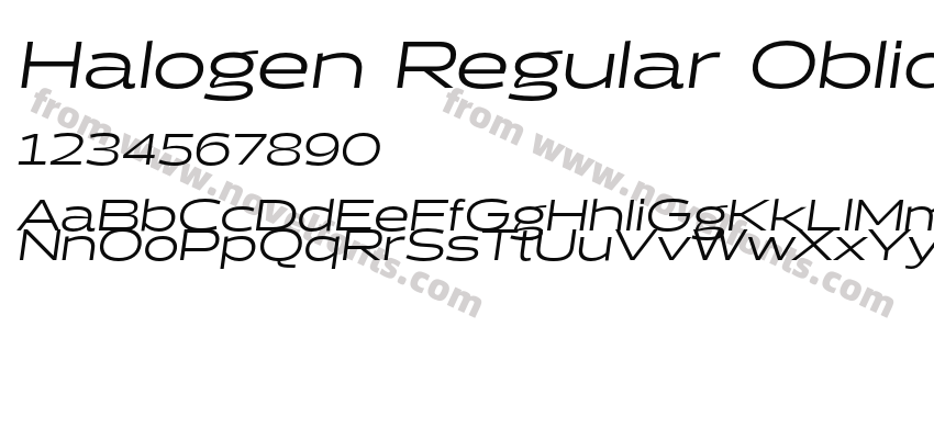 Halogen Regular ObliquePreview