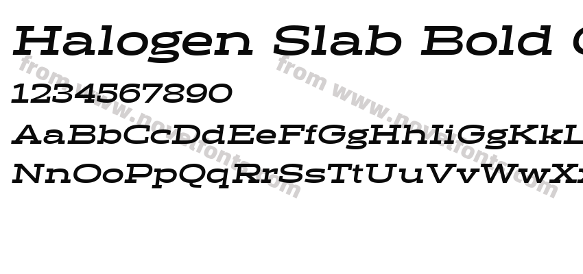 Halogen Slab Bold ObliquePreview