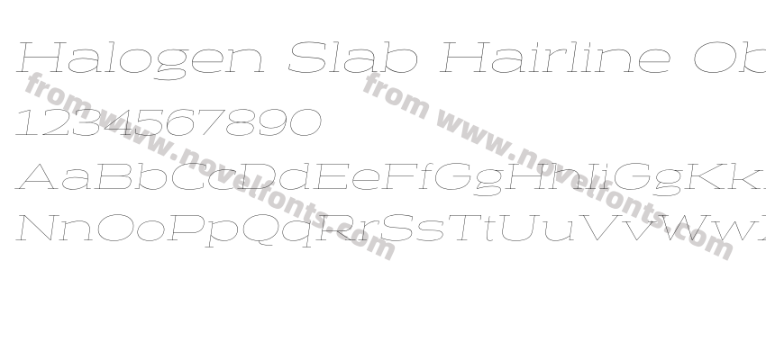 Halogen Slab Hairline ObliquePreview