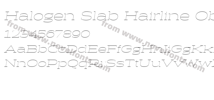 Halogen Slab Hairline ObliquePreview