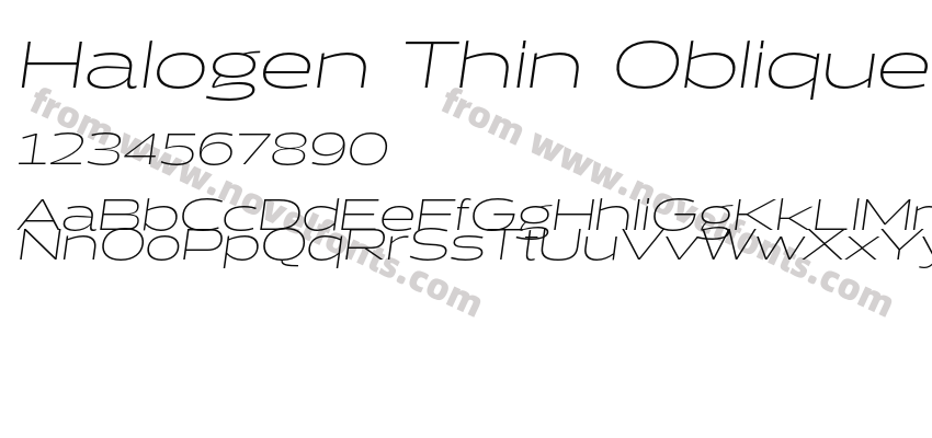 Halogen Thin ObliquePreview
