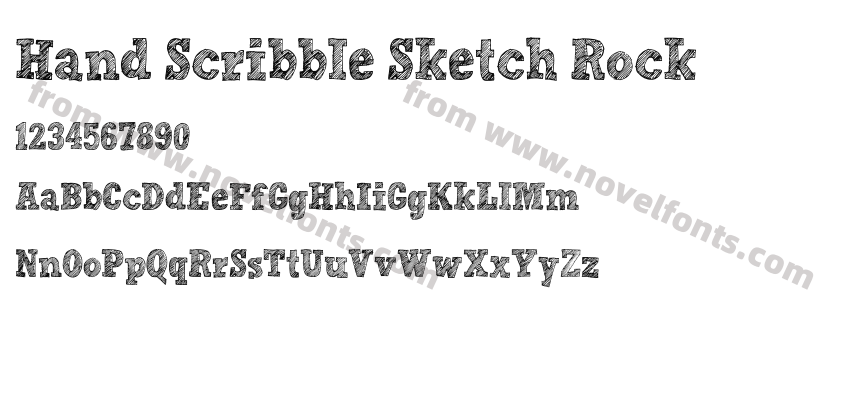 Hand Scribble Sketch RockPreview
