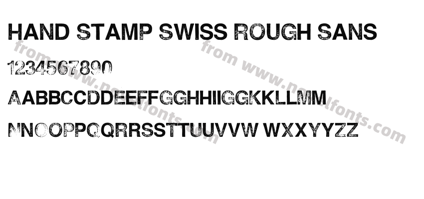 Hand Stamp Swiss Rough SansPreview