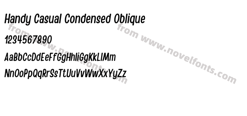 Handy Casual Condensed ObliquePreview