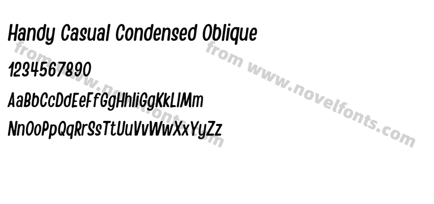 Handy Casual Condensed ObliquePreview