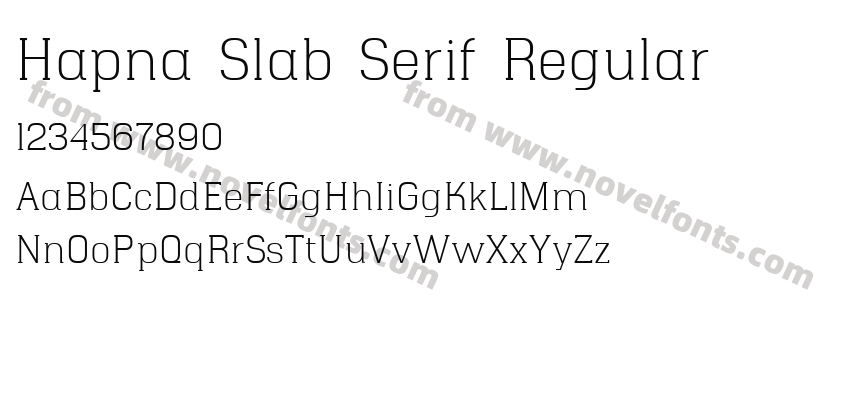 Hapna Slab Serif RegularPreview