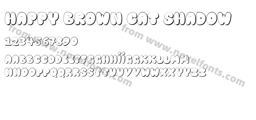 Happy brown cat shadowPreview