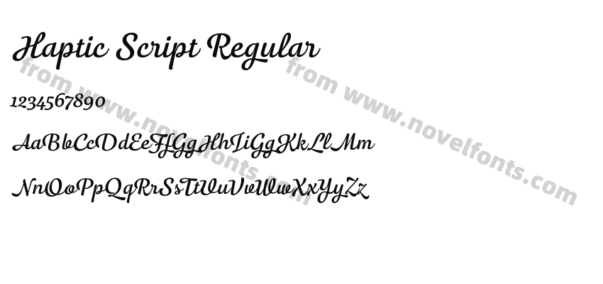 Haptic Script RegularPreview