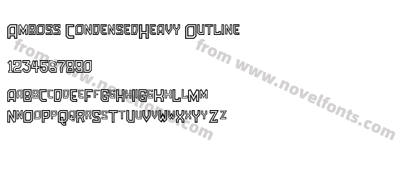 Amboss CondensedHeavy OutlinePreview