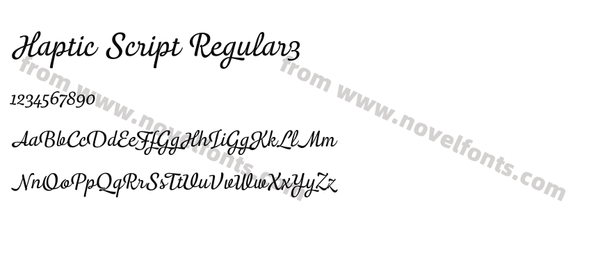 Haptic Script Regular3Preview