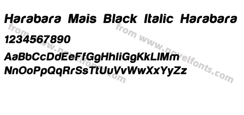 Harabara Mais Black Italic Harabara Mais Black ItalicPreview