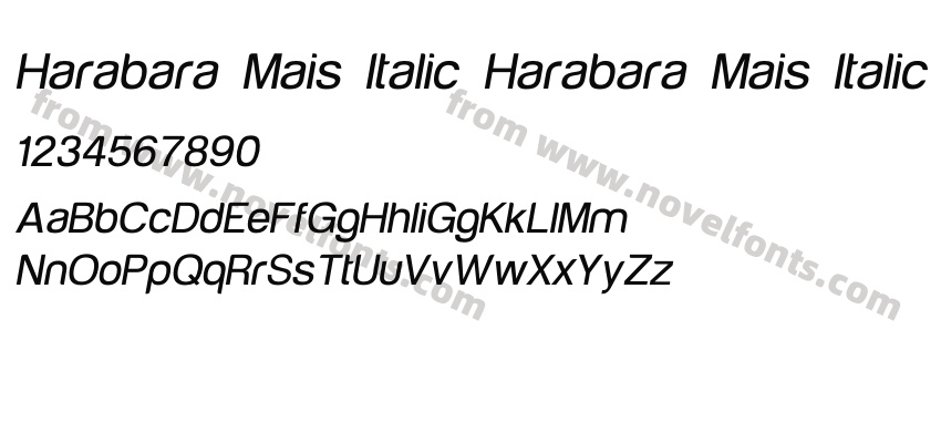 Harabara Mais Italic Harabara Mais ItalicPreview