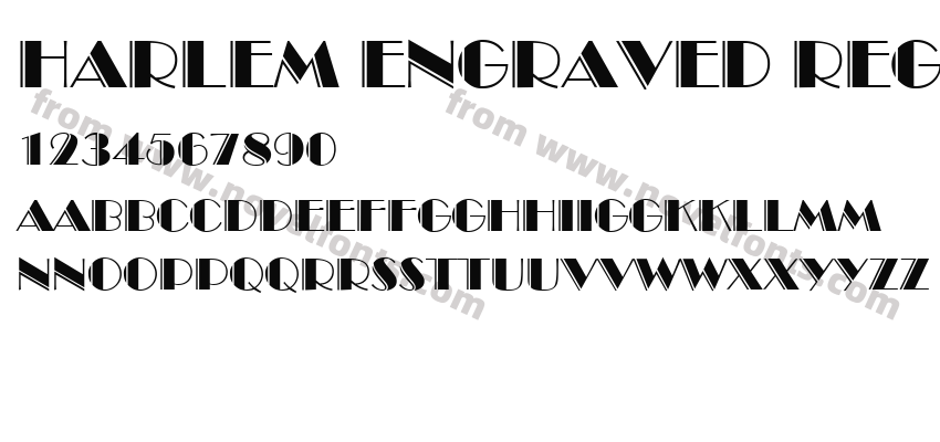 Harlem Engraved RegularPreview