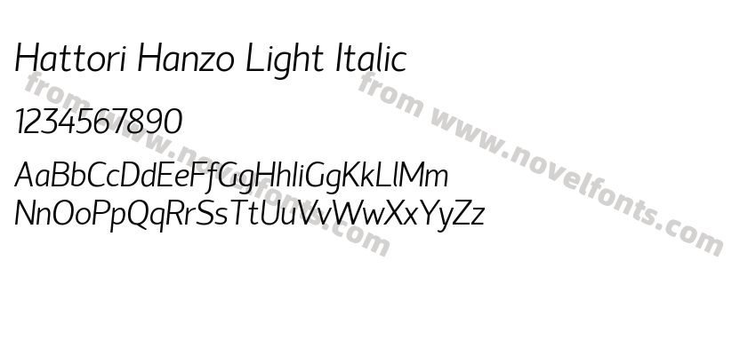 Hattori Hanzo Light ItalicPreview
