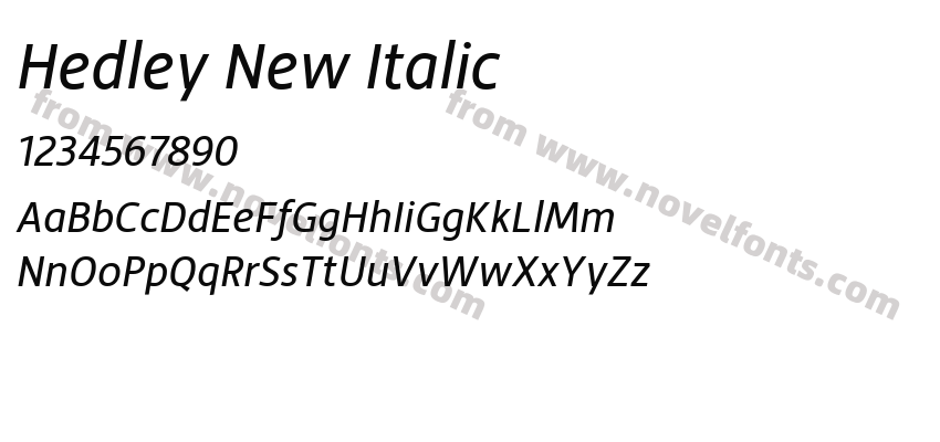Hedley New ItalicPreview