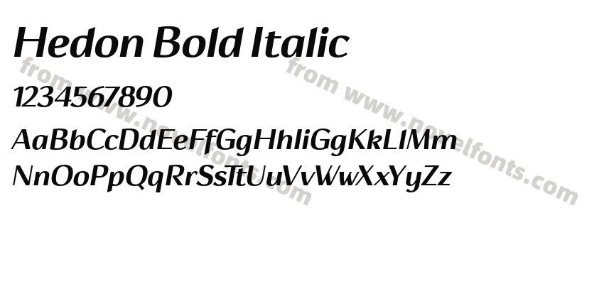 Hedon Bold ItalicPreview