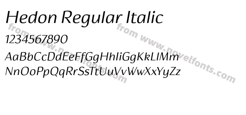 Hedon Regular ItalicPreview