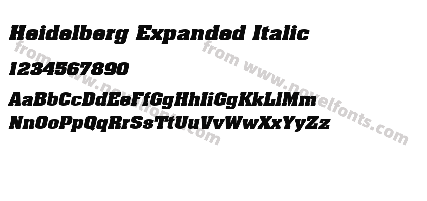 Heidelberg Expanded ItalicPreview