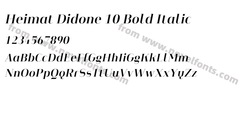 Heimat Didone 10 Bold ItalicPreview