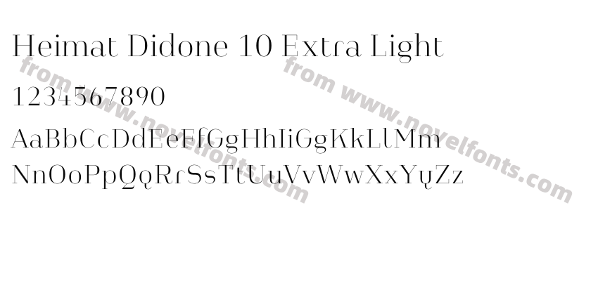 Heimat Didone 10 Extra LightPreview