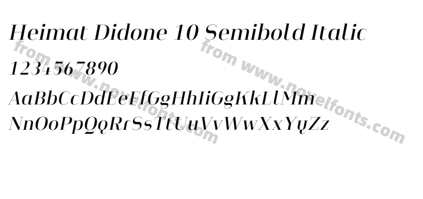 Heimat Didone 10 Semibold ItalicPreview