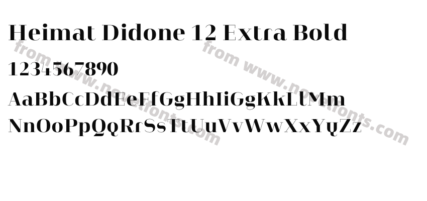 Heimat Didone 12 Extra BoldPreview