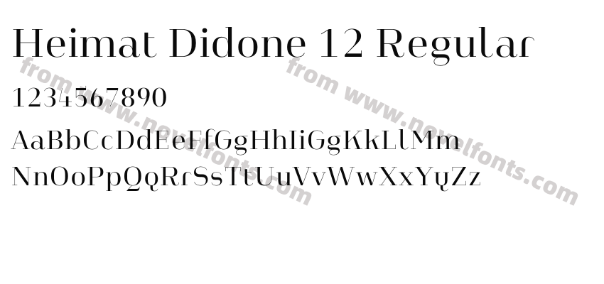Heimat Didone 12 RegularPreview