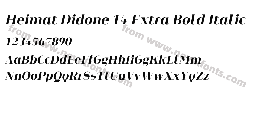 Heimat Didone 14 Extra Bold ItalicPreview
