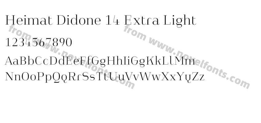 Heimat Didone 14 Extra LightPreview