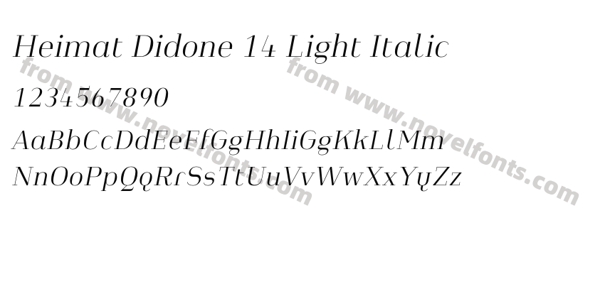 Heimat Didone 14 Light ItalicPreview