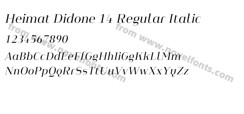 Heimat Didone 14 Regular ItalicPreview