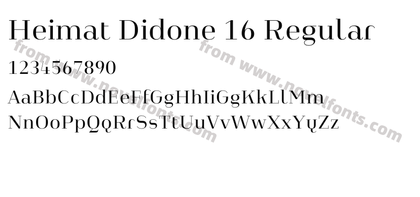 Heimat Didone 16 RegularPreview