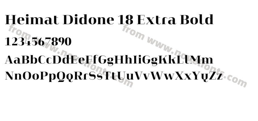 Heimat Didone 18 Extra BoldPreview