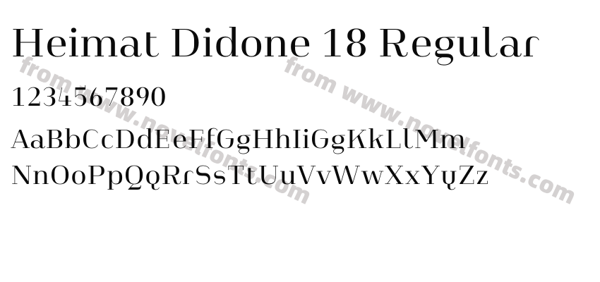 Heimat Didone 18 RegularPreview
