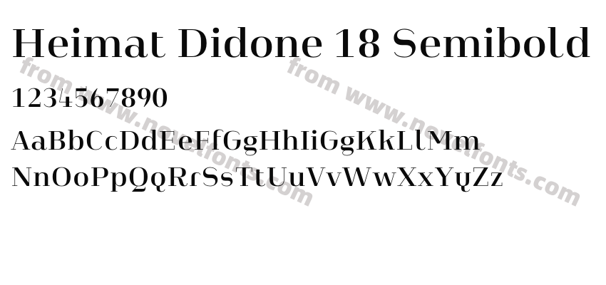 Heimat Didone 18 SemiboldPreview