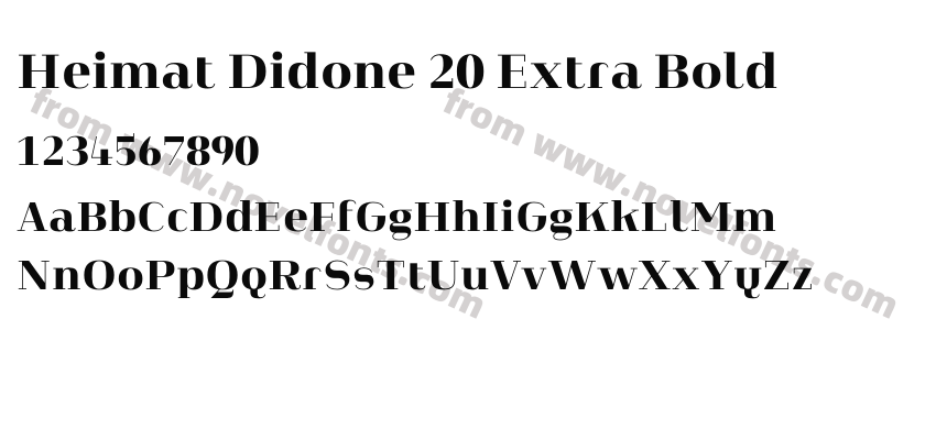 Heimat Didone 20 Extra BoldPreview