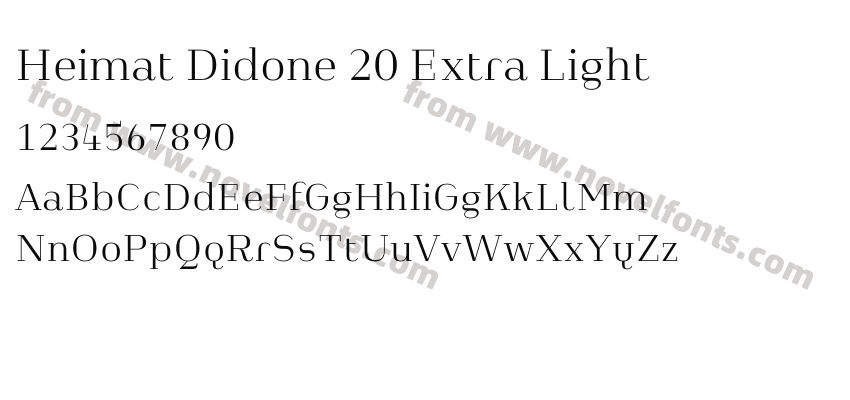 Heimat Didone 20 Extra LightPreview